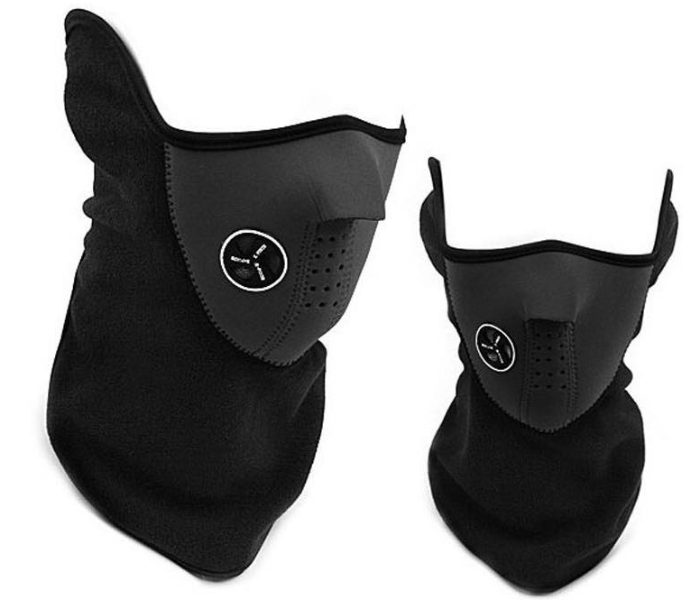 Half Face Mask for Cycling and Scooter Breathable Dust and Sun Protection - Black - Zoom Image 1