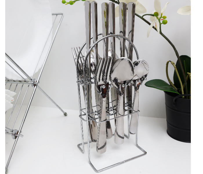 Royalford RF8894 25 Pieces Stainless Steel Cutlery Set - Silver - Zoom Image 2