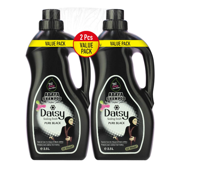 Daisy Set of 2 Pack 2.5 Liter Fresh Pure Black Abaya Shampoo Fabric Liquid Detergent - Zoom Image