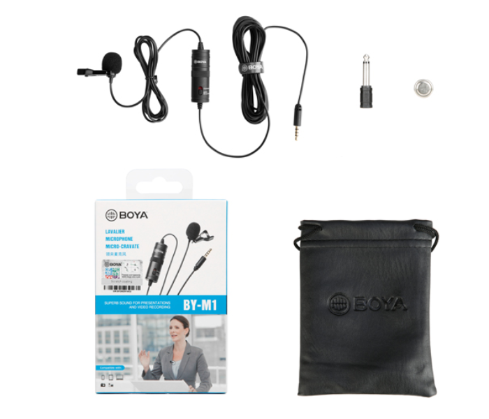 Boya BY-M1 Omni Directional Lavalier Microphone - Black - Zoom Image 3