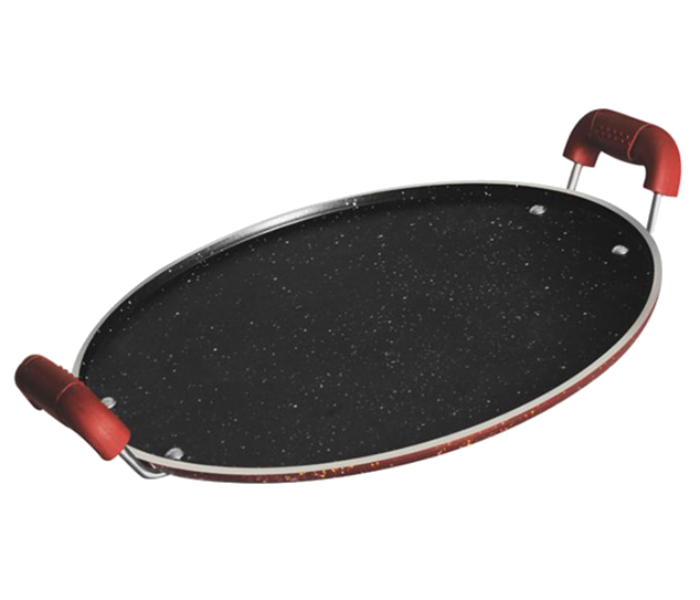 Royalford RF8378 Multi Purpose Round Tawa - 35cm, Maroon & White - Zoom Image 3