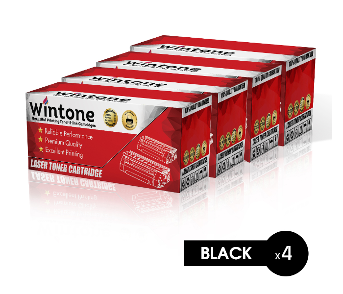 Wintone Set of 4 Pack Q7551A 51A Laser Toner Cartridge for HP LaserJet - Black - Zoom Image