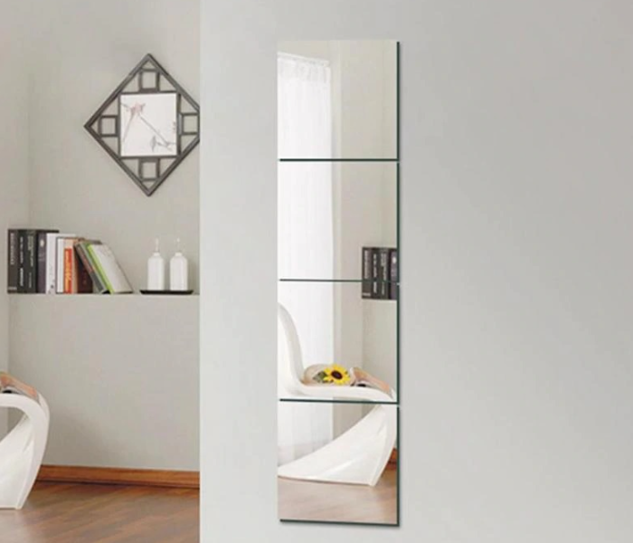 30*30cm 4pcs Mirror Wall Sticker Square - Zoom Image 1