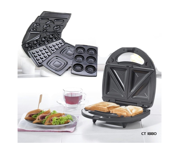 Classy Touch CT-1880 750W 7 in 1 Multi Snack Maker - Black - Zoom Image 3