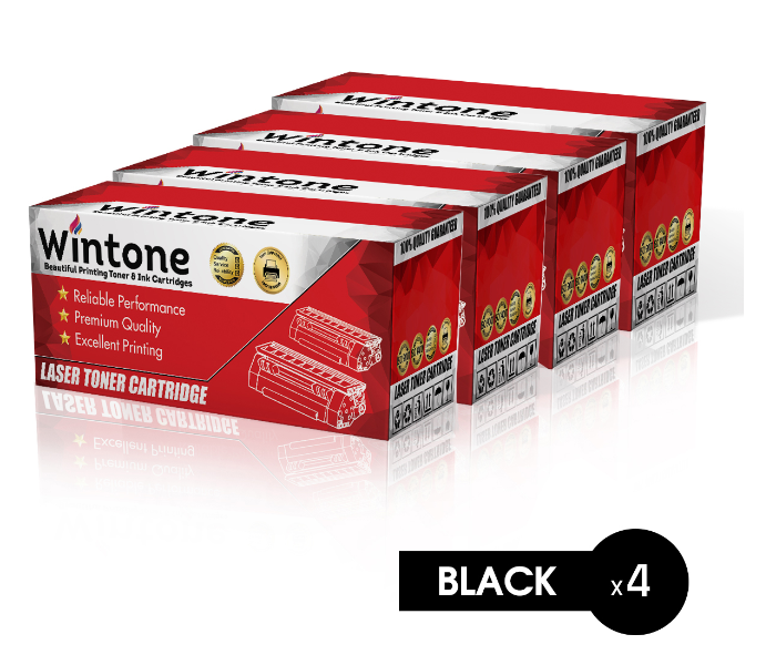 Wintone Set of 4 Pack MLT D104 Laser Toner Cartridge is Compatible for Samsung ML N Series W - Black - Zoom Image