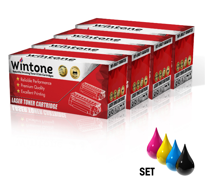 Wintone Compatible Toner Cartridge Set of 4 Pack for HP CE410A CE411A CE412A CE413A 305A Toner Cartridges Replacement for HP Laserjet M351A Pro - Black,Cyan,Yellow and Magenta - Zoom Image