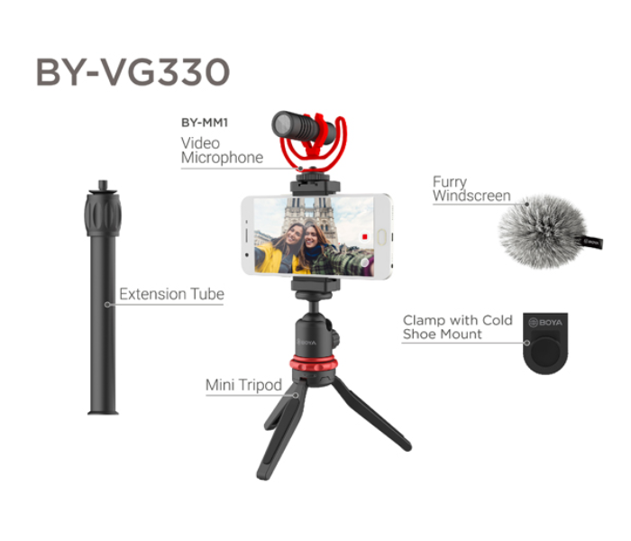 Boya BY-VG330 Universal Smartphone Video Kit - Black - Zoom Image 2