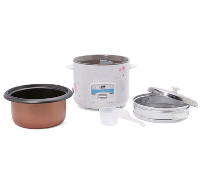 Electric CYRC-7174 Rice Cooker 1.8L with Steamer- White - Zoom Image 3