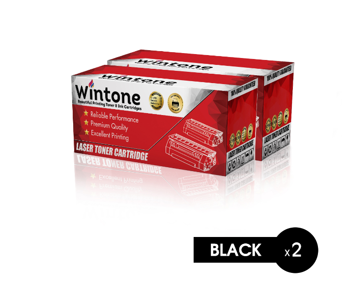 Wintone Set of 2 Pack Q7551A 51A Laser Toner Cartridge for HP LaserJet - Black - Zoom Image