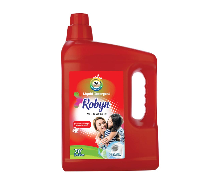 Robyn 3.5 Liter Deep Cleansing 2X Power Multi Action Laundry Liquid Detergent For Hand and Machine Washing - Zoom Image