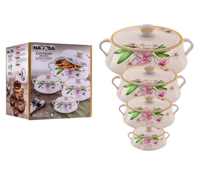 Nayasa NAY100 8 Pieces Lorenzo Casserole Set - Pink  - Zoom Image 2