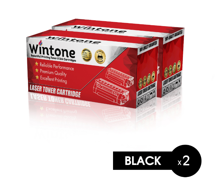 Wintone Set of 2 Pack CRG312 712 35A Laser Toner Cartridge is Compatible for Canon LBP 3010 - Black - Zoom Image