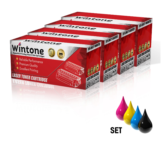 Wintone Compatible Set of 4 Pack Toner Cartridge Replacement for HP CF360A CF361A CF362A CF363A 508A HP Color LaserJet Flow - Black,Cyan,Yellow and Magenta - Zoom Image