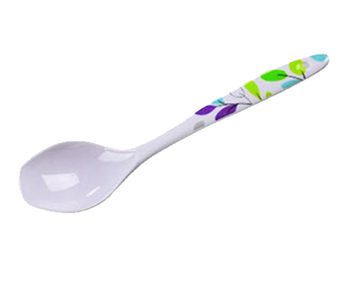 Royalford RF7391 Leaf Design Melamine Ware Serving Spoon - White - Zoom Image