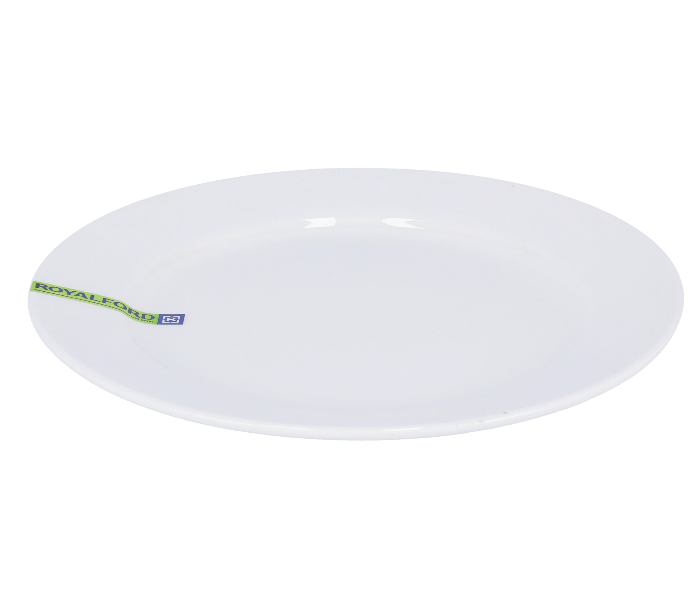 Royalford RF7998 9-inch Porcelain Ware Magnesia Flat Plate - White - Zoom Image 2