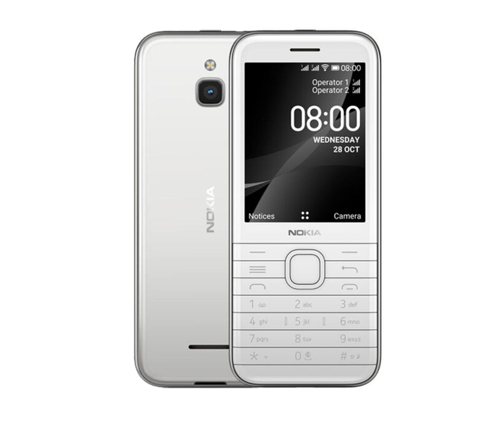 Nokia 8000 4G Basic Mobile - White - Zoom Image 1