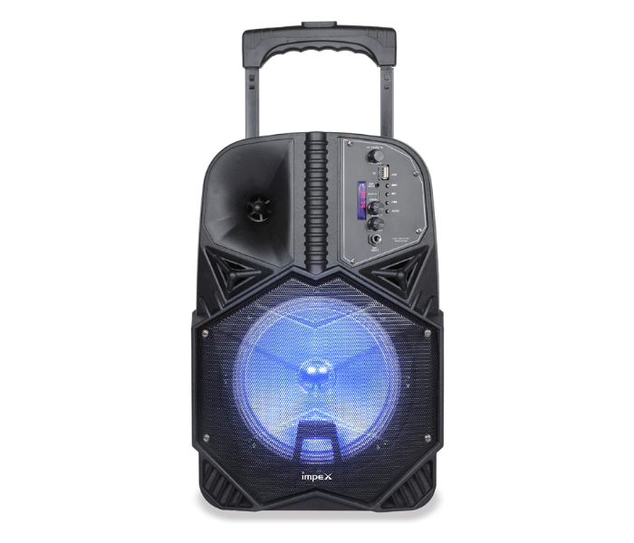 Impex TS 8001A Multimedia Portable Rechargeable Trolley Speaker Sound System - Black - Zoom Image 1