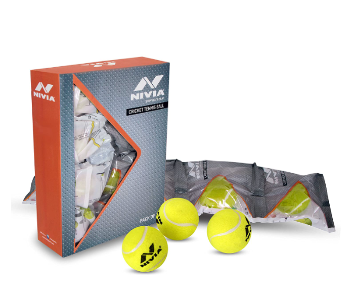 Nivia 3 Pcs Tennis Ball - Yellow  - Zoom Image 4