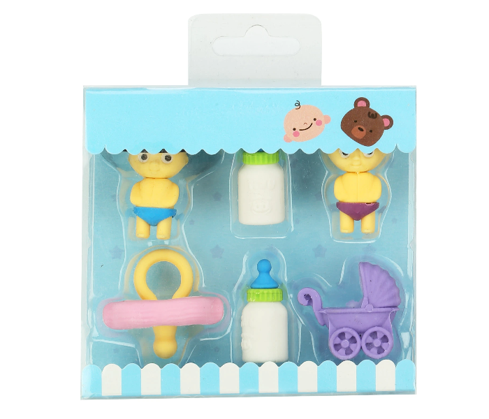 Smily Kiddos Fancy Doll Eraser Set - Blue - Zoom Image