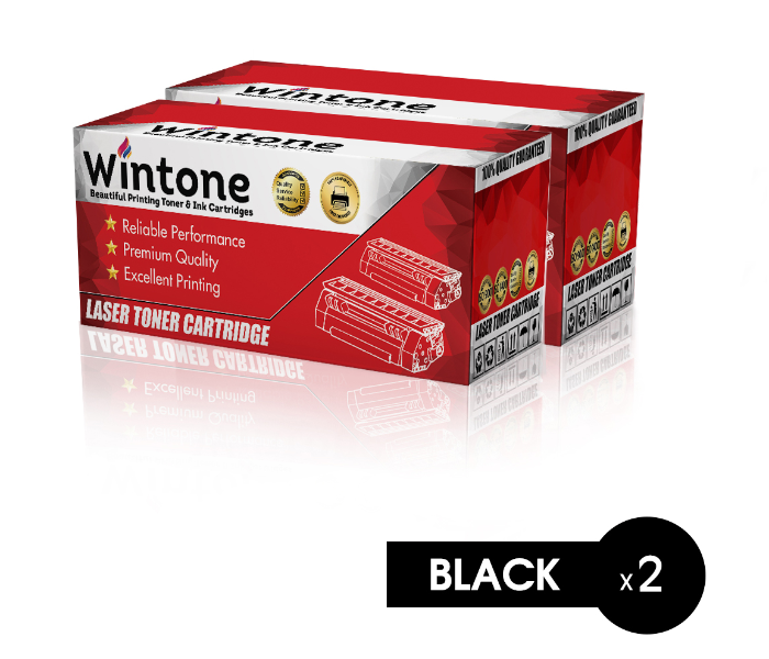 Wintone Set of 2 Pack MLT D104 Laser Toner Cartridge is Compatible for Samsung ML N Series W - Black - Zoom Image