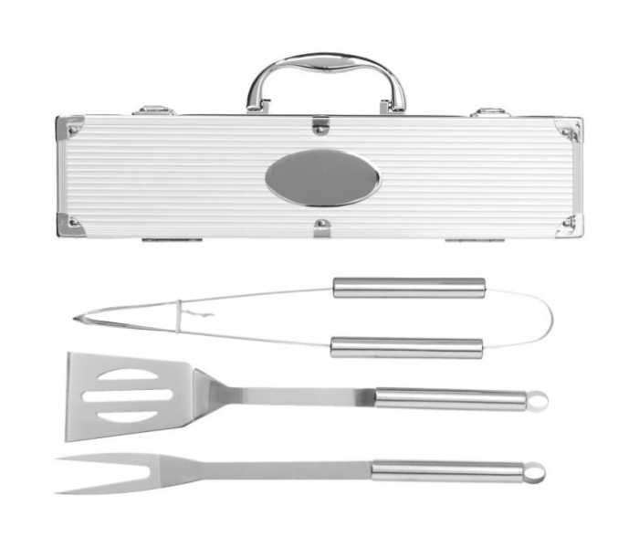 SS Satay 3 Piece BBQ Set - Silver - Zoom Image 1