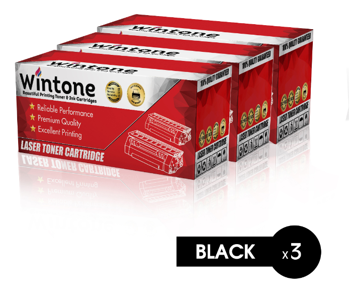 Wintone Set of 3 Pack MLT D104 Laser Toner Cartridge is Compatible for Samsung ML N Series W - Black - Zoom Image