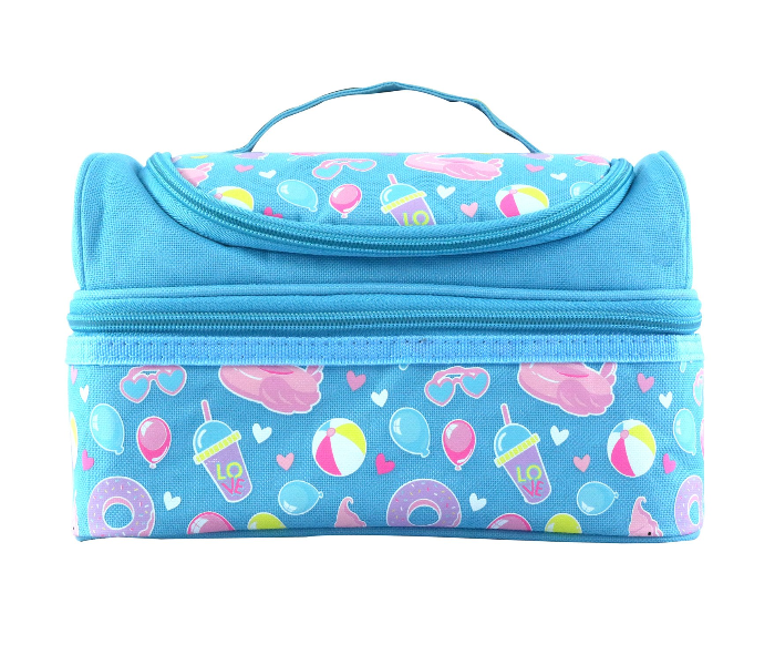 Smily Kiddos Dual Slot Lunch Bag - Sky Blue - Zoom Image