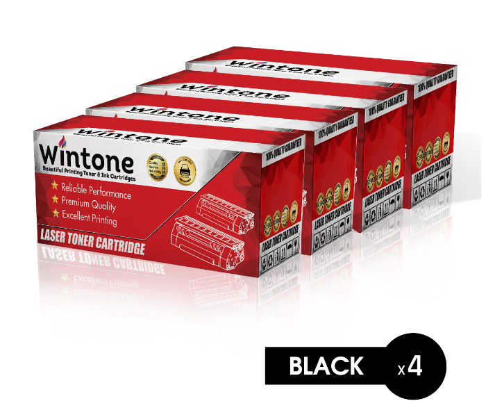 Wintone Set of 4 Pack SCX D4200A Laser Toner Cartridge is Compatible for Samsung SCX 4200 SCX 4200F SCX 4200R - Black - Zoom Image