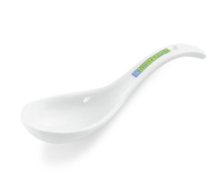 Royalford RF8006 Porcelain Magnesia Soup Spoon - White - Zoom Image 2