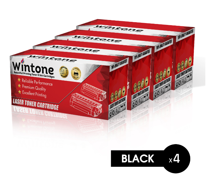 Wintone Set of 4 Pack ML1710U Laser Toner Cartridge is Compatible for Samsung ML 1410 Series G - Black - Zoom Image