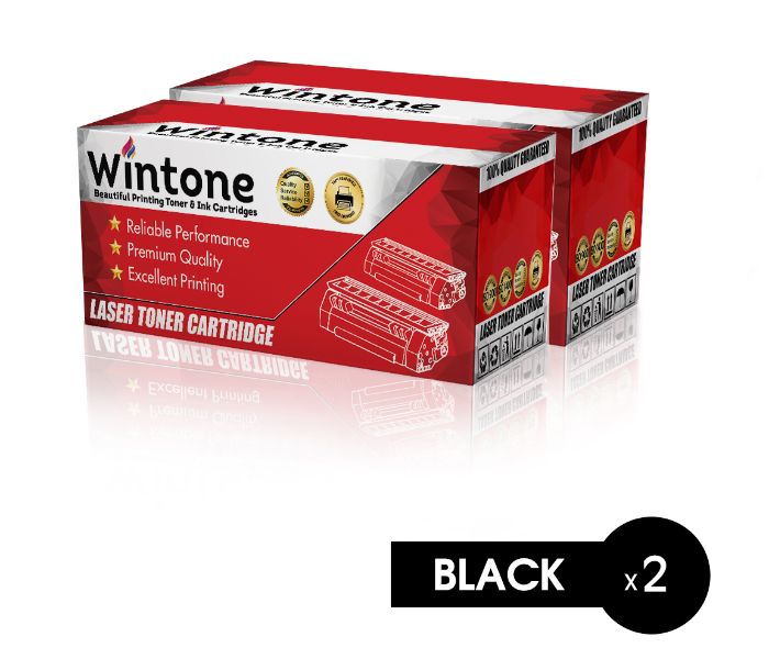 Wintone Set of 2 Pack X3215 3225 3260 Laser Toner Cartridge is Compatible for Xerox Phaser WC 3252 3260 3215 3225 DNI - Black - Zoom Image