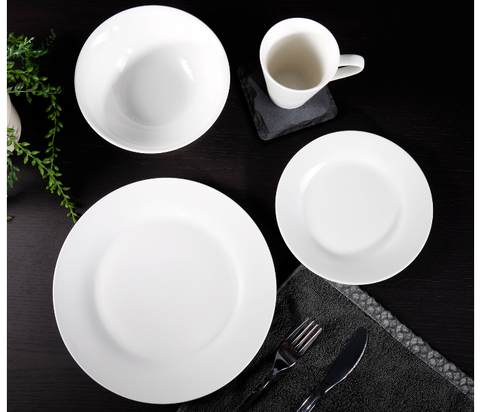 Royalford RFU9051 16 Pieces Porcelain Dinner Set - White - Zoom Image 4