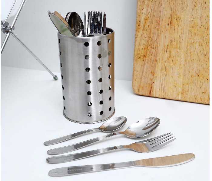 Royalford RF8970 24 Pieces Stainless Steel Sigma Border Cutlery with Holder - Silver - Zoom Image 3