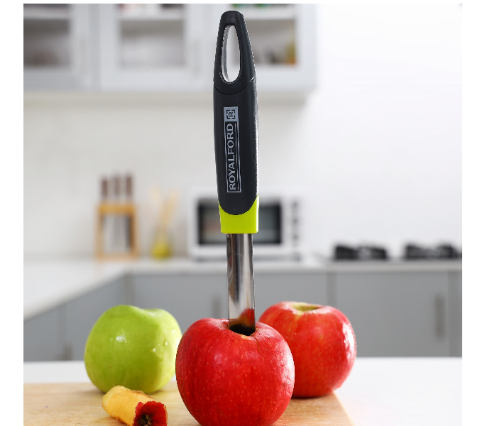 Royalford RF8927 Stainless Steel Apple Corer with ABS handle - Black & Silver - Zoom Image 2