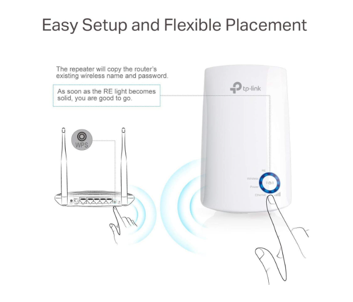 TP-Link WA850RE 300Mbps Universal Wireless N Wifi Range Expand Extender Booster Signal Indicator - White - Zoom Image 3