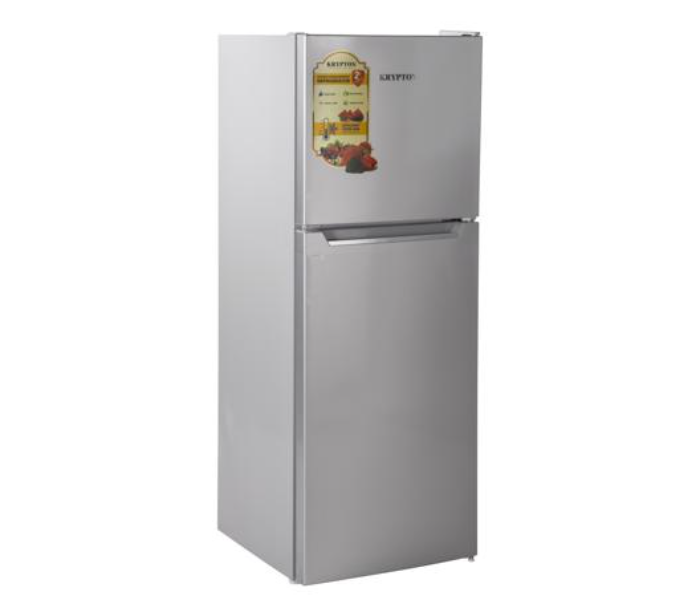 Krypton KNRF220 220L Defrost Double Door Refrigerator- Silver - Zoom Image 4