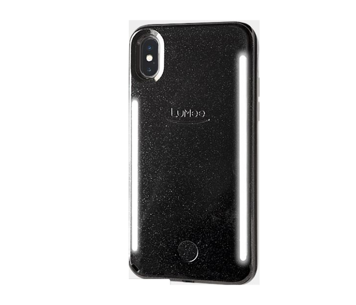 Lumee Duo for iPhone XS Max - Black Glitter - Zoom Image