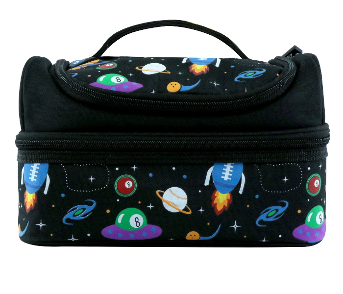 Smily Kiddos Dual Slot Lunch Bag - Black - Zoom Image