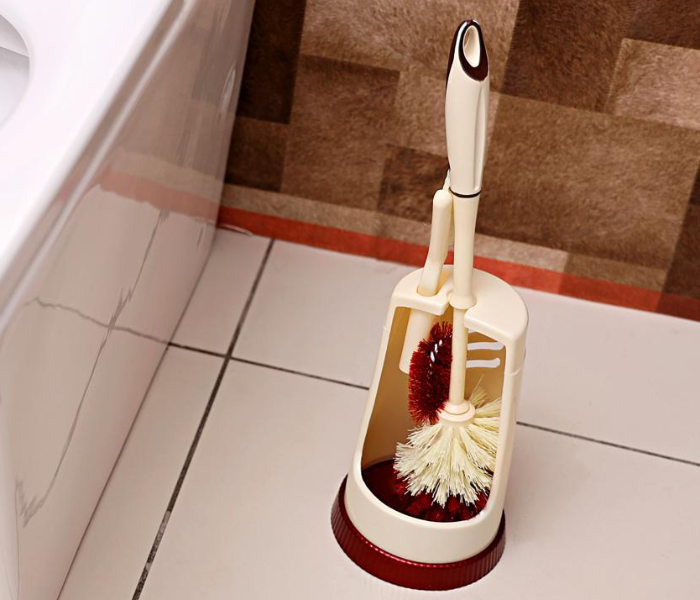 Royalford RF6994 Toilet Brush with Holder - Ivory & Maroon - Zoom Image 2