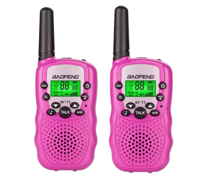 Baby Monitor BF-T3 Walkie Talkie 2 Pcs Pair Long Range for Kids - Pink - Zoom Image 1