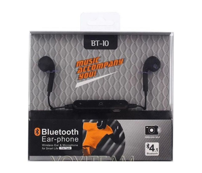 Bluetooth In-Ear Earphones With Mic - Black - Zoom Image 2