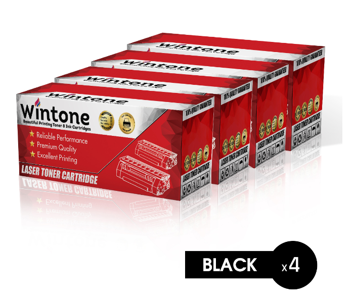 Wintone Set of 4 Pack X3220 3210 Laser Toner Cartridge is Compatible for Xerox WC 3210 3220 3220 WorkCentre 3210 3220 3220 DN - Black - Zoom Image