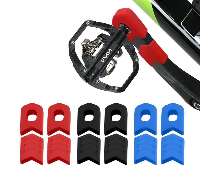 Silicone Crankset Arm Cover 1 Pair Protector for Mountain Bike and Road Bike - Black - Zoom Image 2