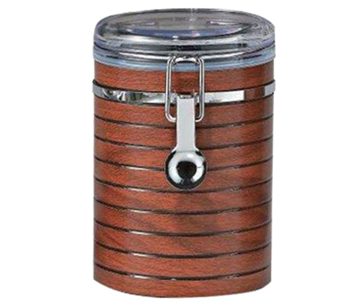 Royalford RF8222 790ml Cherry Wood Acrylic Canister - Brown - Zoom Image 5