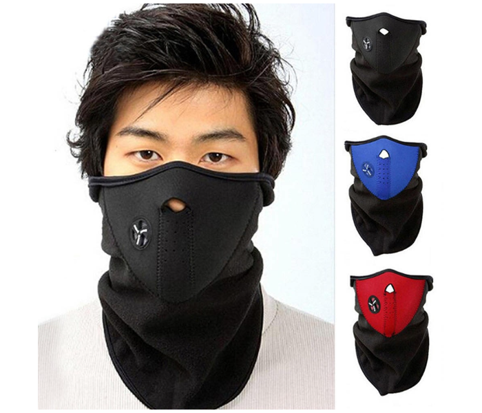 Half Face Mask for Cycling and Scooter Breathable Dust and Sun Protection - Black - Zoom Image 2