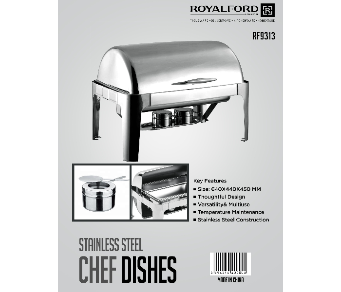 Royalford RF9313 Stainless Steel Chef Dishes - Silver - Zoom Image 2