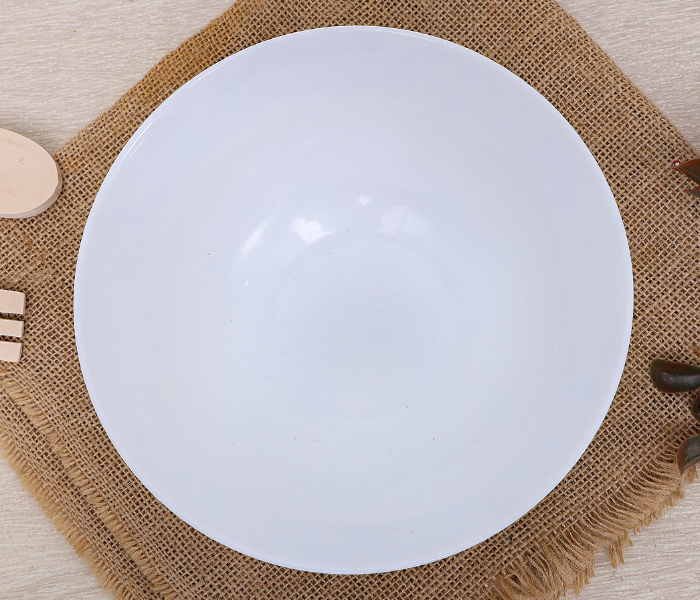 Royalford RF6105 10-inch Opal Soup Bowl Art Flower - White - Zoom Image 1