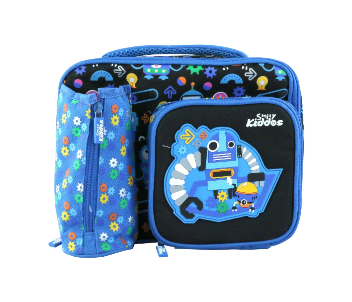 Smily Kiddos Multi Compartment Lunch Bag - Black & Blue - Zoom Image