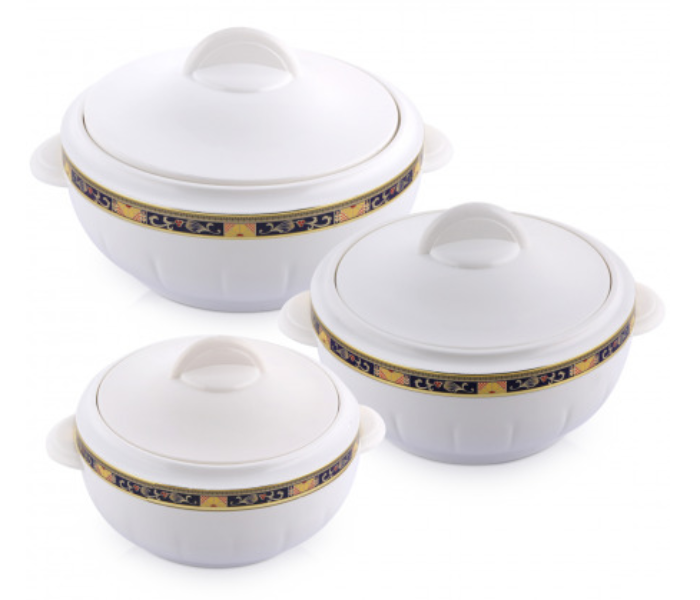 Royalford RF1643 3Pcs Classic Casserole Set - White - Zoom Image 1