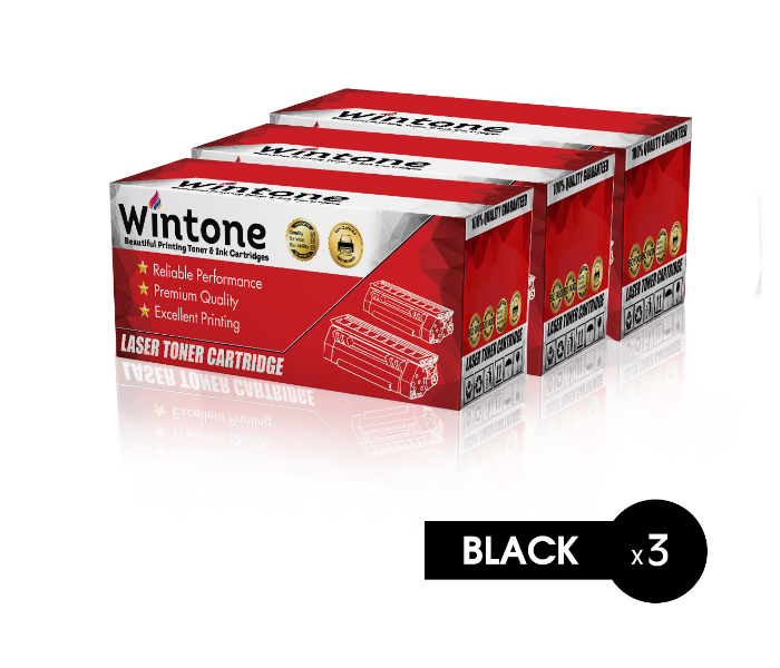 Wintone Set of 3 Pack Q1338A 38A Laser Toner Cartridge for HP LaserJet - Black - Zoom Image